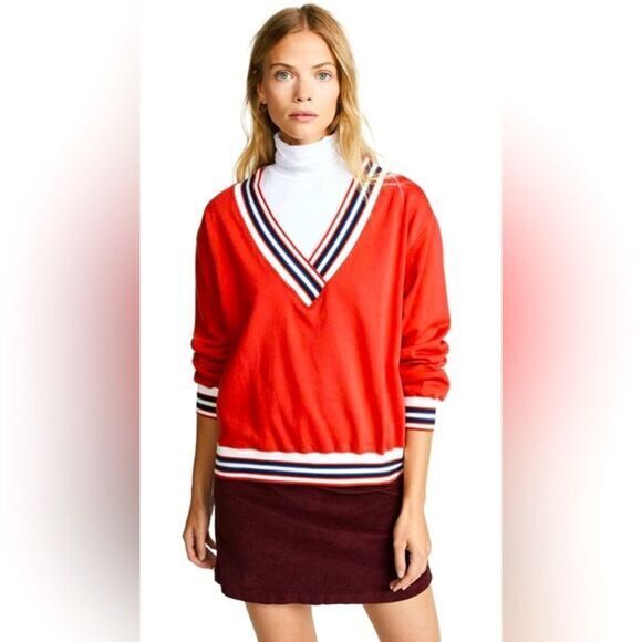 Rebecca Minkoff Sweaters - Rebecca Minkoff‎ Kristine Sweatshirt V Neck Stripes